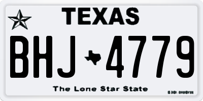 TX license plate BHJ4779