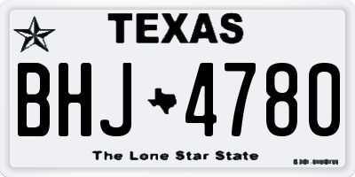 TX license plate BHJ4780