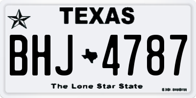 TX license plate BHJ4787