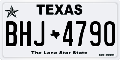 TX license plate BHJ4790