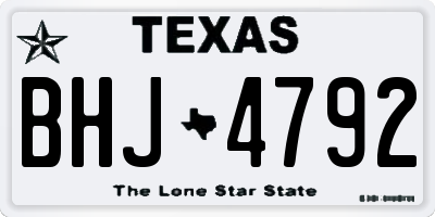 TX license plate BHJ4792