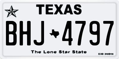 TX license plate BHJ4797