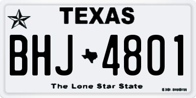 TX license plate BHJ4801
