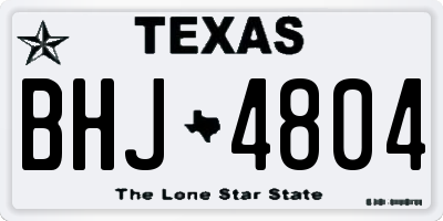 TX license plate BHJ4804