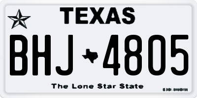 TX license plate BHJ4805