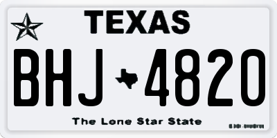 TX license plate BHJ4820