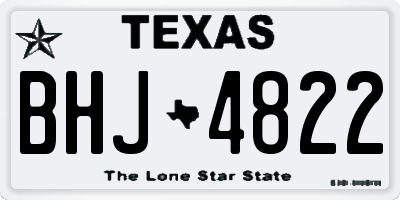 TX license plate BHJ4822