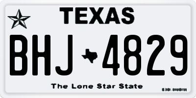 TX license plate BHJ4829