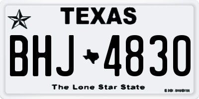 TX license plate BHJ4830