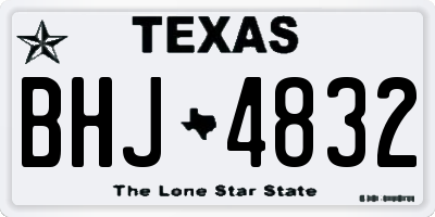 TX license plate BHJ4832