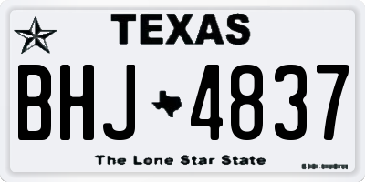TX license plate BHJ4837