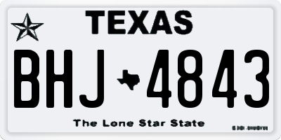 TX license plate BHJ4843