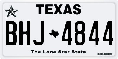TX license plate BHJ4844