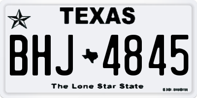 TX license plate BHJ4845