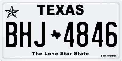 TX license plate BHJ4846