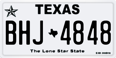 TX license plate BHJ4848
