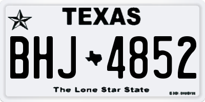 TX license plate BHJ4852