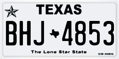 TX license plate BHJ4853
