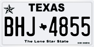 TX license plate BHJ4855