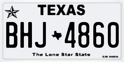 TX license plate BHJ4860