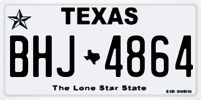 TX license plate BHJ4864
