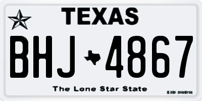 TX license plate BHJ4867