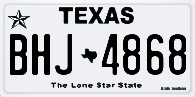 TX license plate BHJ4868