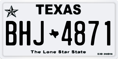 TX license plate BHJ4871