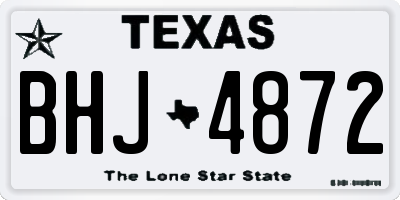 TX license plate BHJ4872