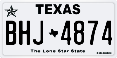 TX license plate BHJ4874