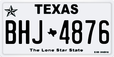 TX license plate BHJ4876
