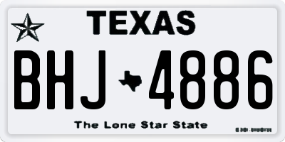TX license plate BHJ4886