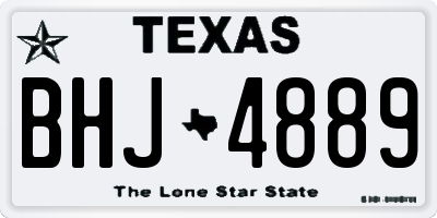 TX license plate BHJ4889