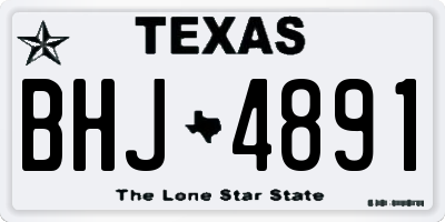 TX license plate BHJ4891
