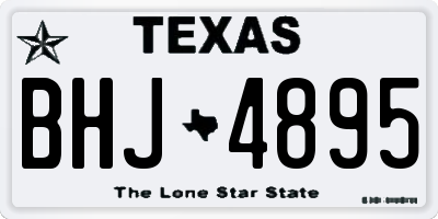 TX license plate BHJ4895