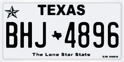 TX license plate BHJ4896