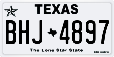 TX license plate BHJ4897