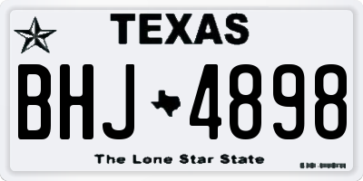 TX license plate BHJ4898