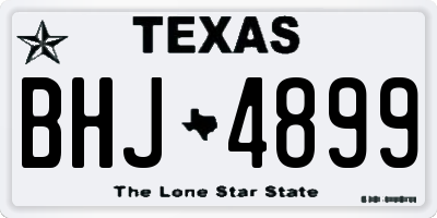 TX license plate BHJ4899