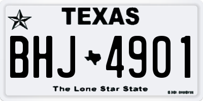 TX license plate BHJ4901