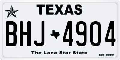 TX license plate BHJ4904