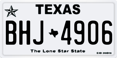 TX license plate BHJ4906