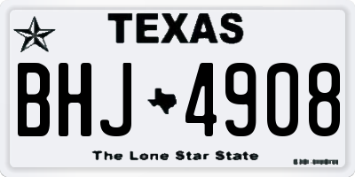 TX license plate BHJ4908