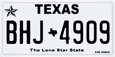 TX license plate BHJ4909