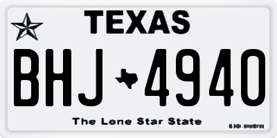 TX license plate BHJ4940