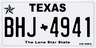 TX license plate BHJ4941