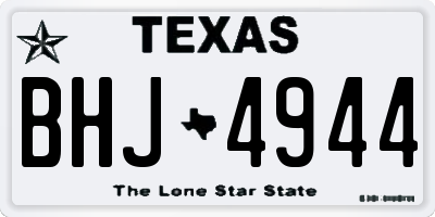 TX license plate BHJ4944