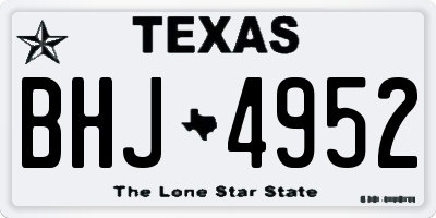 TX license plate BHJ4952