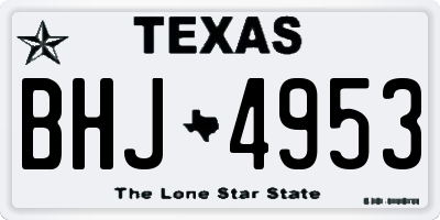 TX license plate BHJ4953