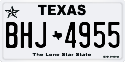 TX license plate BHJ4955